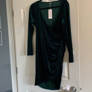 Green Velvety Dress